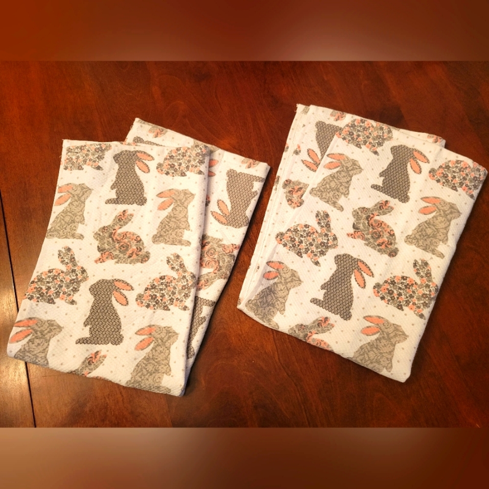 Floral Bunny Print Towel Set From The Farmhouse By Rachel Ashwell